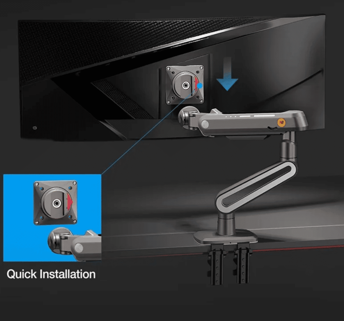 Gaming Monitor-Arm for Flat/Ultrawide/Curved Monitors 27'' to 50" ( A6)