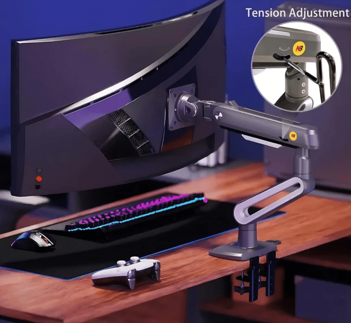 Gaming Monitor-Arm for Flat/Ultrawide/Curved Monitors 27'' to 50" ( A6)