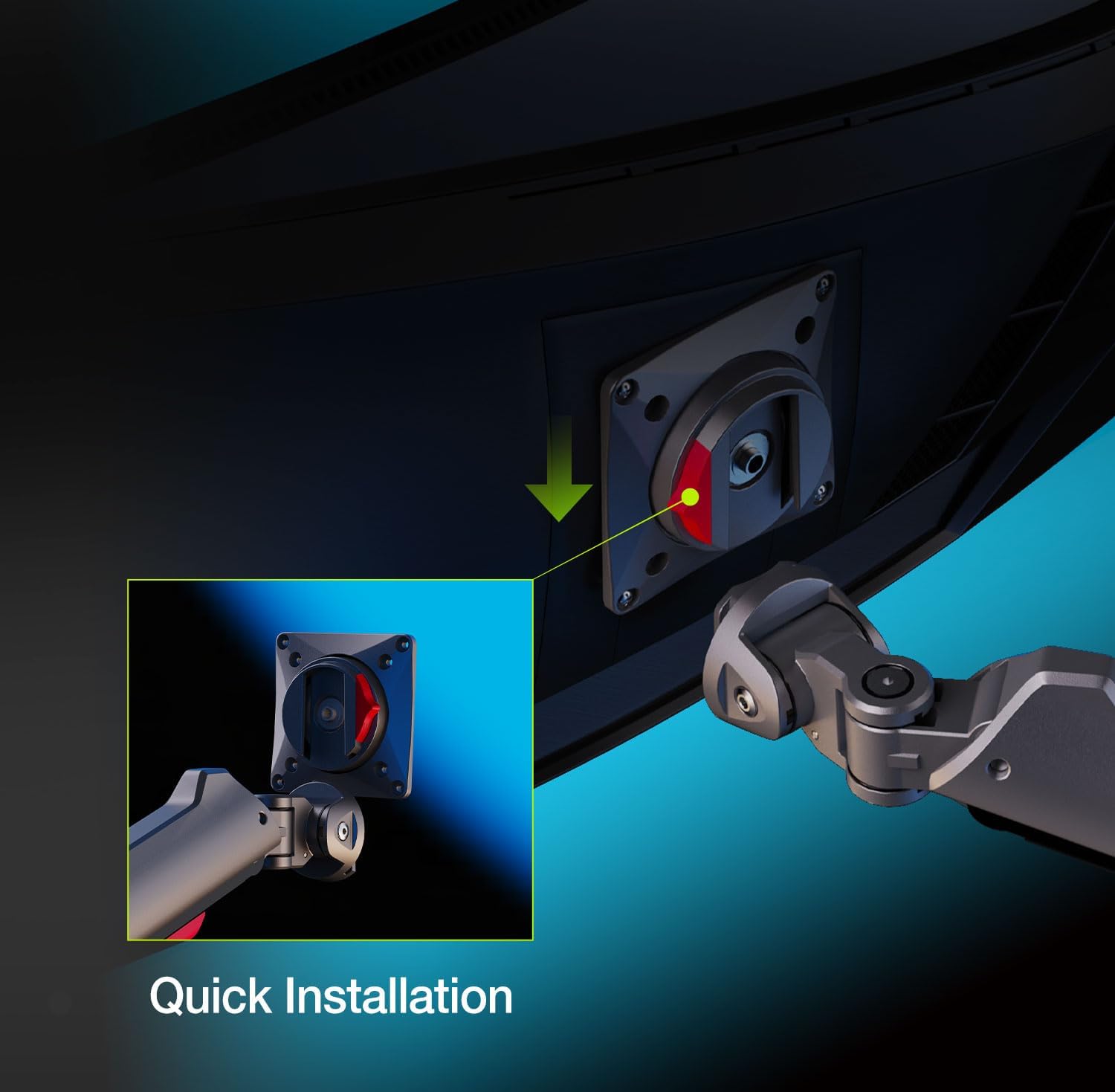 Gaming Monitor-Arm for Flat/Ultrawide/Curved Monitors 27'' to 50" ( A7)