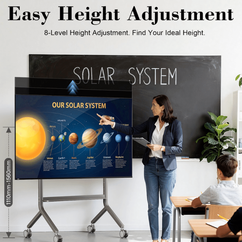 Heavy Duty Mobile TV Cart Stand for 65”-95”TV's (P100)