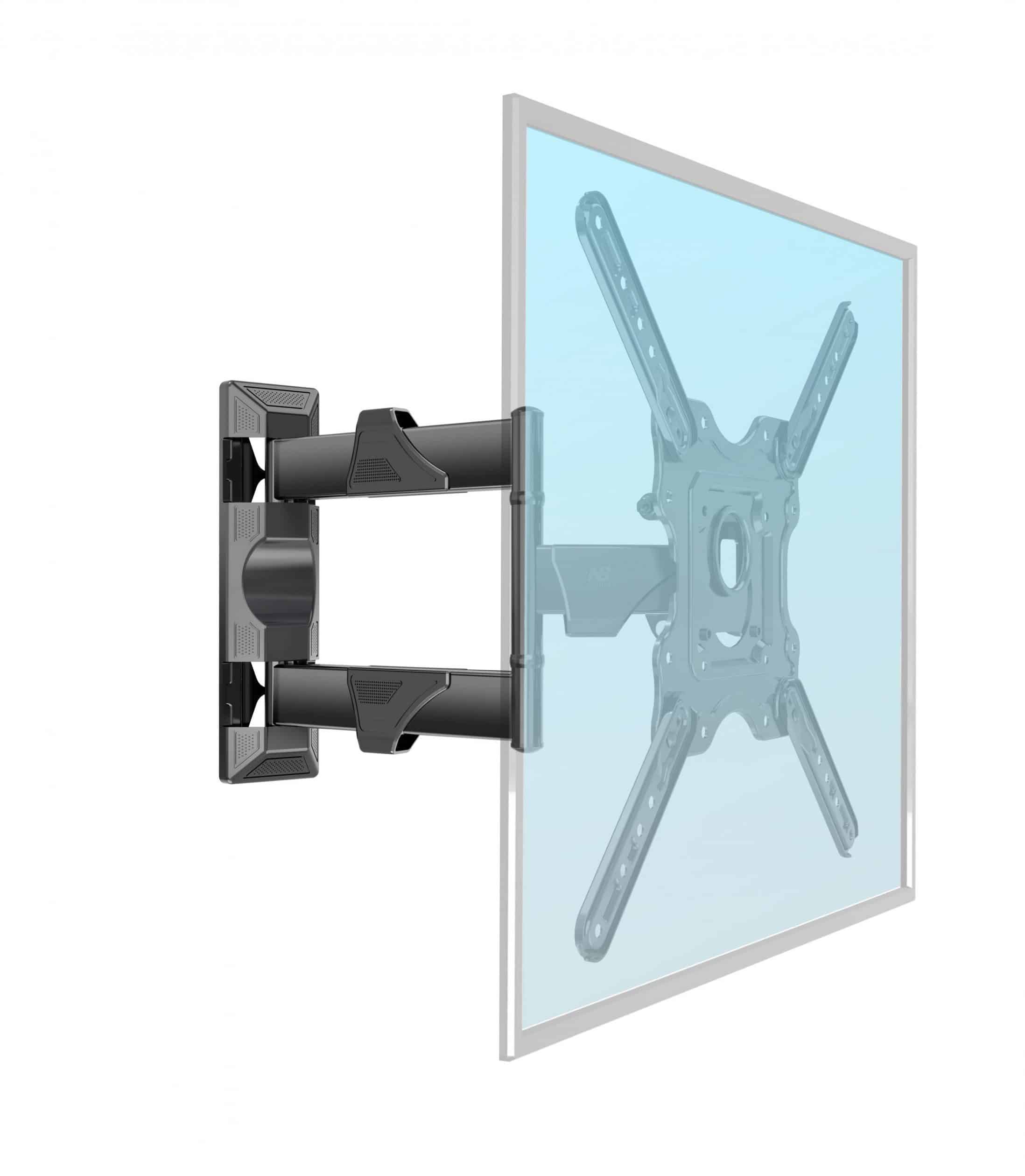 Full Motion Articulating TV Wall Mount Bracket for 32″-55″ LED LCD Plasma Flat Screen Monitor up to 70 lbs Black P4