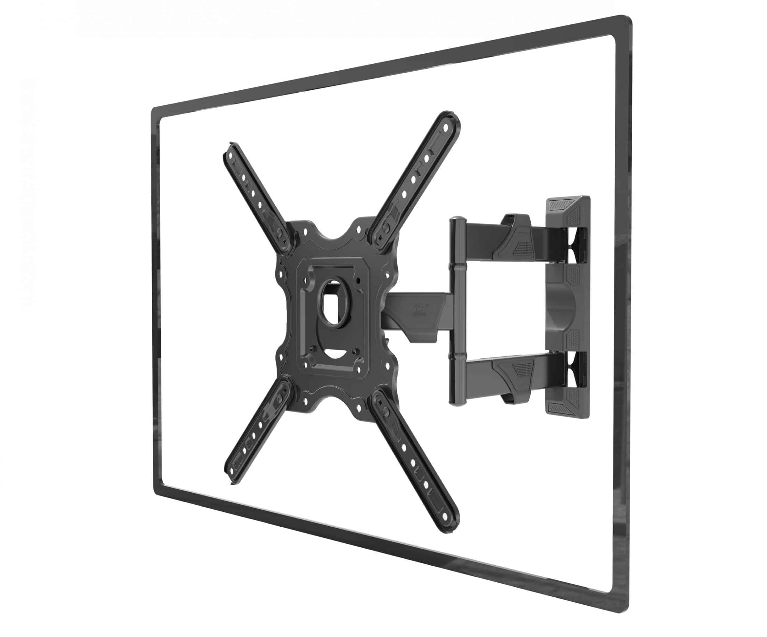 Full Motion Articulating TV Wall Mount Bracket for 32″-55″ LED LCD Plasma Flat Screen Monitor up to 70 lbs Black P4