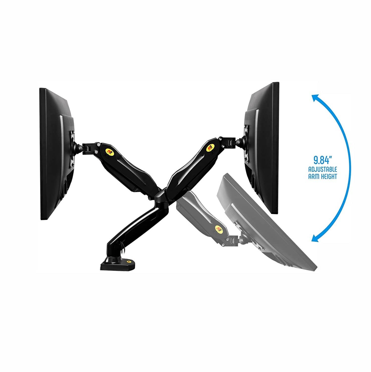 Gas Strut Desktop Dual Monitor- F160