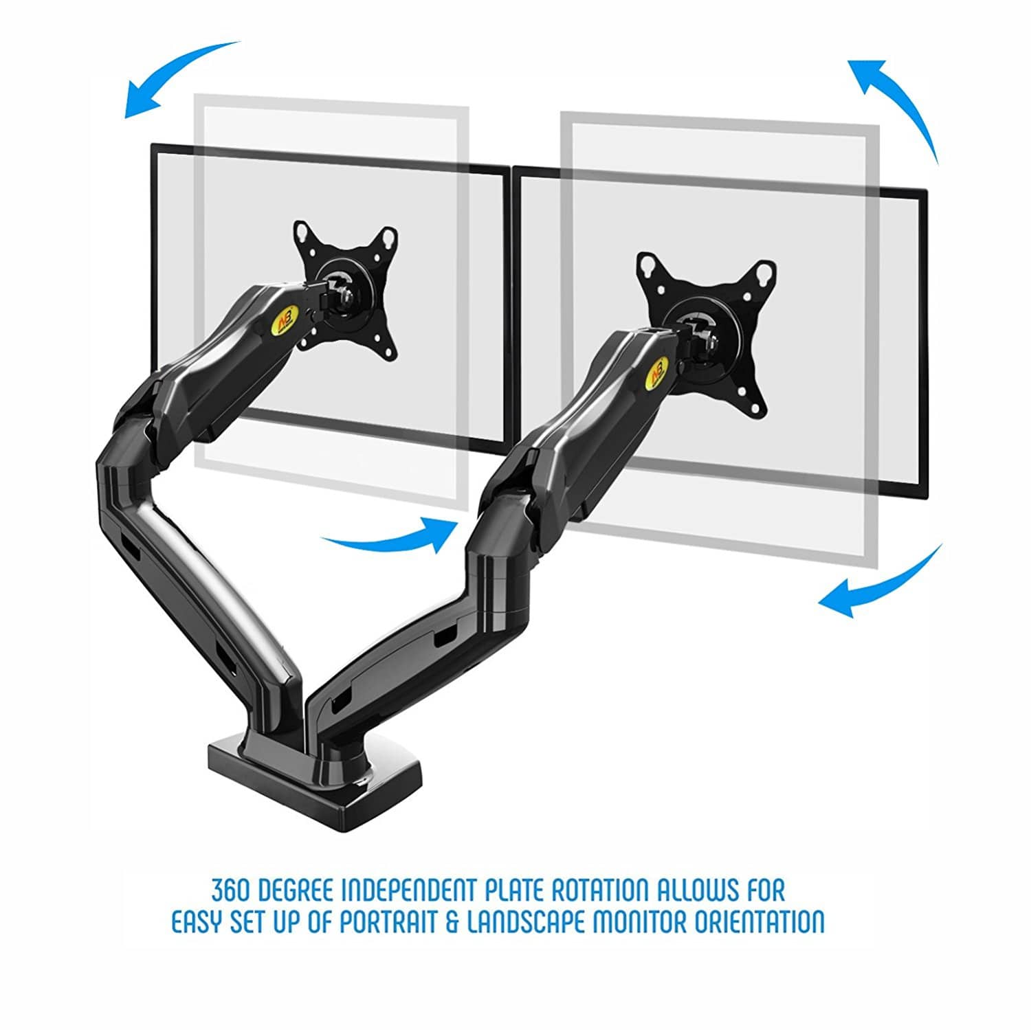 Gas Strut Desktop Dual Monitor- F160