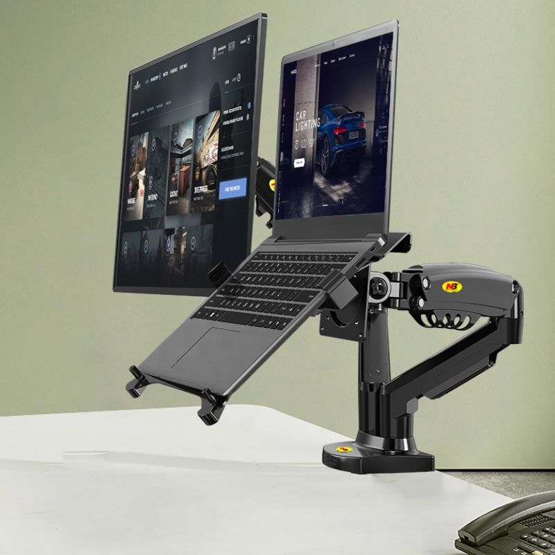 2-in-1 Dual Desk Arm mount for Laptop and /or 17"-30" monitor/s (F160 - FP2)