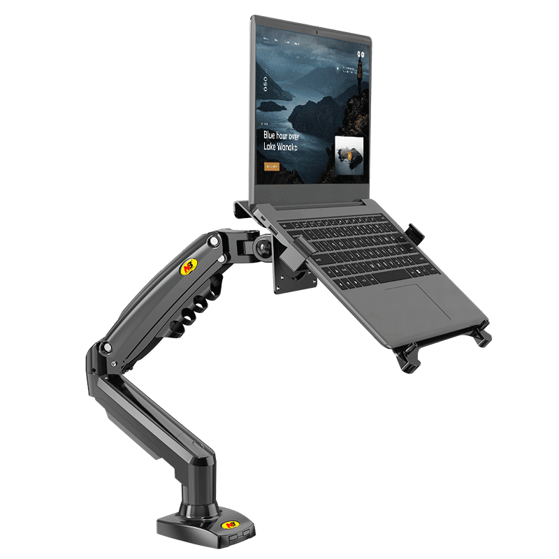 2-in-1 Single desk arm mount for laptop or 17″ – 30″ monitor(F80-fP2)